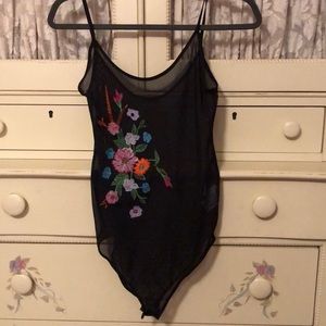 Mesh Floral Bodysuit